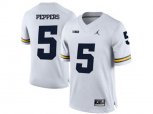 2016 Men's Jordan Brand Michigan Wolverines Jabrill Peppers #5 College Football Limited Jersey - White