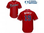 Atlanta Braves #19 R.A. Dickey Replica Red Alternate Cool Base MLB Jersey