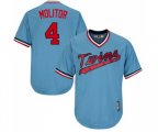 Minnesota Twins #4 Paul Molitor Replica Light Blue Cooperstown Baseball Jersey