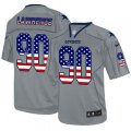 Dallas Cowboys #90 Demarcus Lawrence Elite Grey USA Flag Fashion NFL Jersey