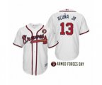 2019 Armed Forces Day Ronald Acuna Jr. #13 Atlanta Braves White Cool Base