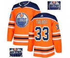 Edmonton Oilers #33 Cam Talbot Authentic Orange Fashion Gold NHL Jersey