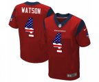 Houston Texans #4 Deshaun Watson Elite Red Alternate USA Flag Fashion Football Jersey