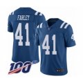 Indianapolis Colts #41 Matthias Farley Limited Royal Blue Rush Vapor Untouchable 100th Season Football Jersey