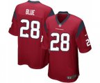 Houston Texans #28 Alfred Blue Game Red Alternate Football Jersey