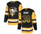 Adidas Pittsburgh Penguins #38 Derek Grant Authentic Black Drift Fashion NHL Jersey