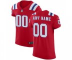 New England Patriots Customized Red Alternate Vapor Untouchable Custom Elite Football Jersey