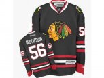 Chicago Blackhawks #56 Erik Gustafsson Authentic Black Third NHL Jersey