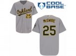 Oakland Athletics #25 Mark McGwire Authentic Grey Road Cool Base MLB Jersey