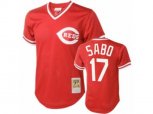 Cincinnati Reds #17 Chris Sabo Authentic Red Throwback MLB Jersey