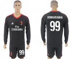 2017-18 AC Milan 99 DONNARUMMA Black Goalkeeper Long Sleeve Soccer Jersey