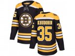 Adidas Boston Bruins #35 Anton Khudobin Black Home Authentic Stitched NHL Jersey