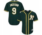 Oakland Athletics #9 Reggie Jackson Replica Green Alternate 1 Cool Base Baseball Jersey
