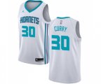 Charlotte Hornets #30 Dell Curry Swingman White NBA Jersey - Association Edition