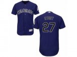 Colorado Rockies #27 Trevor Story Purple Flexbase Authentic Collection MLB Jersey