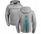 Miami Dolphins #23 Cordrea Tankersley Ash Backer Pullover Hoodie