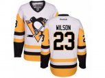 Reebok Pittsburgh Penguins #23 Scott Wilson Authentic White Away NHL Jersey