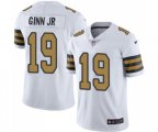 New Orleans Saints #19 Ted Ginn Jr Limited White Rush Football Jersey
