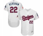Los Angeles Dodgers #22 Clayton Kershaw White Fashion Stars & Stripes Flex Base Baseball Jersey