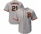 San Francisco Giants #21 Deion Sanders Replica Grey Road 2 Cool Base Baseball Jersey