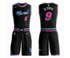 Miami Heat #9 Kelly Olynyk Authentic Black Basketball Suit Jersey - City Edition