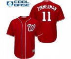 Washington Nationals #11 Ryan Zimmerman Replica Red Alternate 1 Cool Base Baseball Jersey