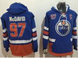 Edmonton Oilers #97 Connor McDavid Light Blue Name & Number Pullover NHL Hoodie