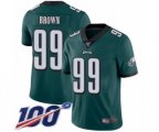 Philadelphia Eagles #99 Jerome Brown Midnight Green Team Color Vapor Untouchable Limited Player 100th Season Football Jersey