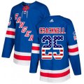 New York Rangers #25 Adam Cracknell Authentic Royal Blue USA Flag Fashion NHL Jersey