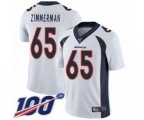 Denver Broncos #65 Gary Zimmerman White Vapor Untouchable Limited Player 100th Season Football Jersey