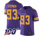 Minnesota Vikings #93 Shamar Stephen Limited Purple Rush Vapor Untouchable 100th Season Football Jersey