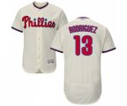 Philadelphia Phillies #13 Sean Rodriguez Cream Alternate Flex Base Authentic Collection Baseball Jersey