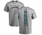 Philadelphia Eagles #88 Dallas Goedert Ash Backer T-Shirt