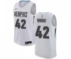 Memphis Grizzlies #42 Lorenzen Wright Swingman White Basketball Jersey - City Edition