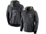 Baltimore Ravens #5 Joe Flacco Stitched Black Anthracite Salute to Service Player Performance Hoodie