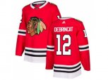 Chicago Blackhawks #12 Alex DeBrincat Red Home Authentic Stitched NHL Jersey