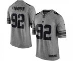 New York Giants #92 Michael Strahan Limited Gray Gridiron Football Jersey