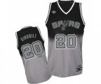 San Antonio Spurs #20 Manu Ginobili Swingman Black Grey Fadeaway Fashion Basketball Jersey