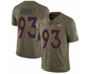 Denver Broncos #93 Dre\'Mont Jones Limited Olive 2017 Salute to Service Football Jersey