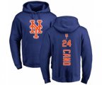 New York Mets #24 Robinson Cano Royal Blue Backer Pullover Hoodie