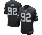 Oakland Raiders #92 P.J. Hall Game Black Team Color Football Jersey