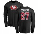 San Francisco 49ers #27 Adrian Colbert Black Name & Number Logo Long Sleeve T-Shirt