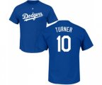 Los Angeles Dodgers #10 Justin Turner Royal Blue Name & Number T-Shirt