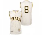 1960 Pittsburgh Pirates #8 Willie Stargell Authentic Cream Throwback Baseball Jersey