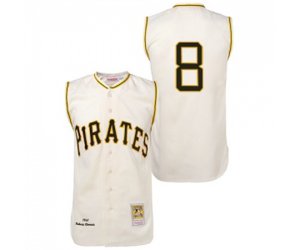 1960 Pittsburgh Pirates #8 Willie Stargell Authentic Cream Throwback Baseball Jersey