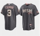 Washington Nationals #3 Alcides Escobar 2022 Grey City Connect Cherry Blossom Cool Base Stitched Jersey