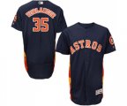 Houston Astros #35 Justin Verlander Navy Blue Flexbase Authentic Collection Baseball Jersey