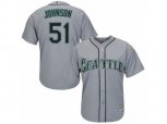 Seattle Mariners #51 Randy Johnson Authentic Grey Road Cool Base MLB Jersey