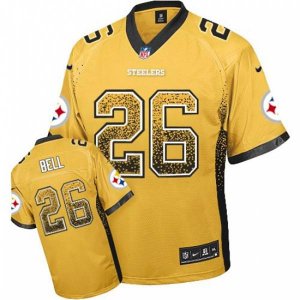 Pittsburgh Steelers #26 Le\'Veon Bell Elite Gold Drift Fashion NFL Jersey