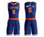 New York Knicks #5 Dennis Smith Jr. Swingman Royal Blue Basketball Suit Jersey - Icon Edition